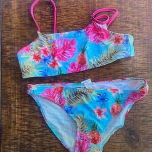 Tropical Floral Kids Bikini Set